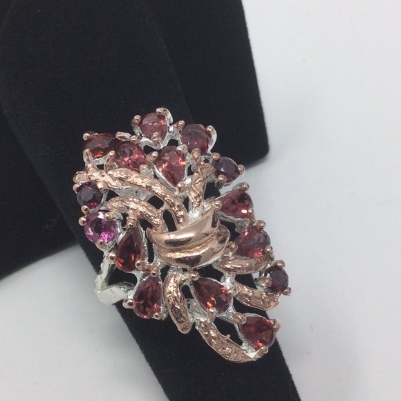 Exquisite Genuine Garnet Ring